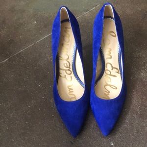 Sam Edelman Cobalt Suede Hazel Pumps (never worn)